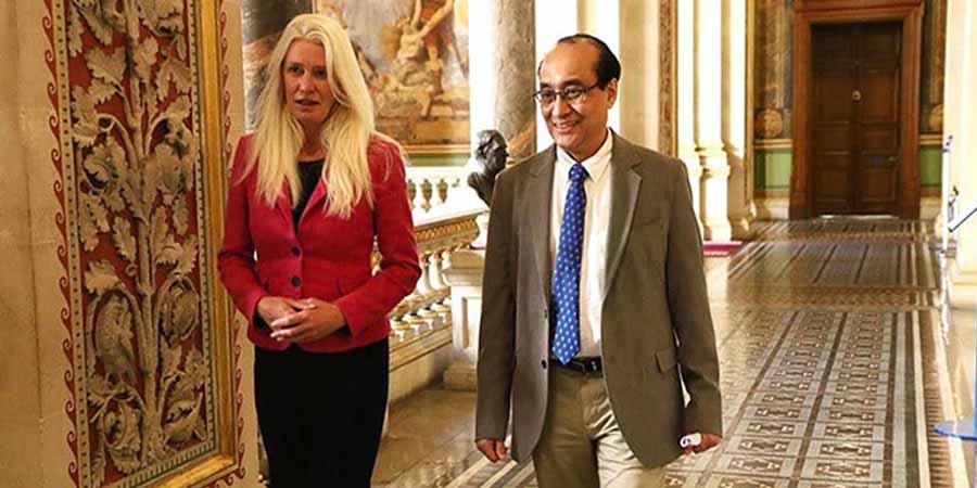 NUG ပြည်ထောင်စုဝန်ကြီး ဒေါက်တာဇော်ဝေစိုးနှင့် ယူကေဝန်ကြီးတို့ လန်ဒန်မြို့၌တွေ့ဆုံ၊ မြန်မာ့အရေးဆွေးနွေး