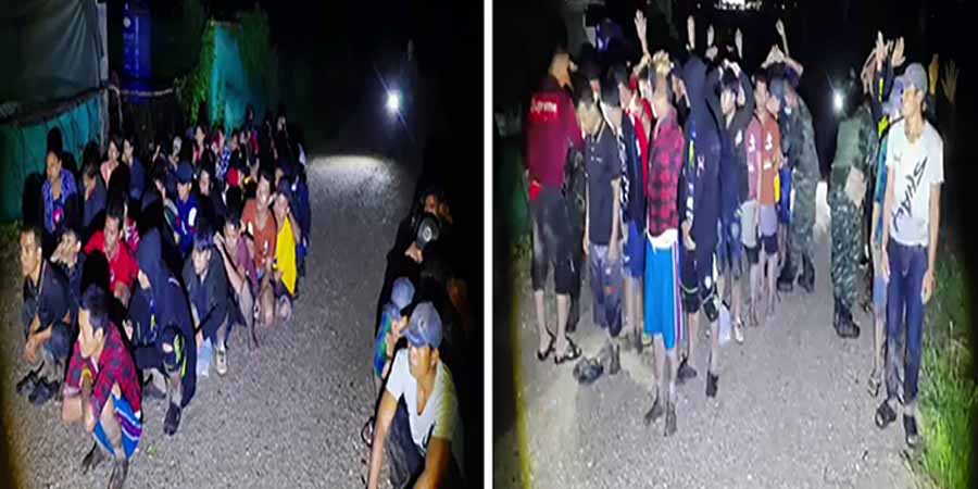 မဲဆောက်တွင် တရားမဝင်မြန်မာ ၅၂ ဦးဖမ်းမိ၊ လူကုန်ကူးသူနှစ်ဦး ထွက်ပြေးလွတ်မြောက်