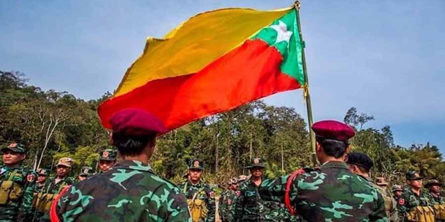 ဟုမ္မလင်းမြို့နယ် ရွှေပြည်အေးမြို့ ထွေ/အုပ်ရုံးကို ရှမ်းနီလက်နက်ကိုင်အဖွဲ့ (SNA)  တိုက်ခိုက်