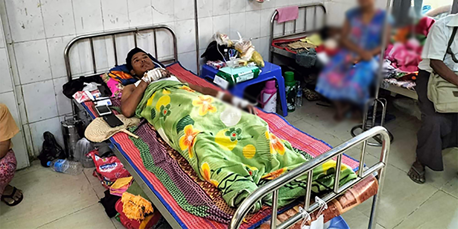 ပလက်ဝတွင် မိုင်းနင်းမိပြီး ခြေထောက်ဖြတ်လိုက်ရသည့် ခူမီးလူငယ် ၁ ဦး အကူအညီလိုအပ်နေ