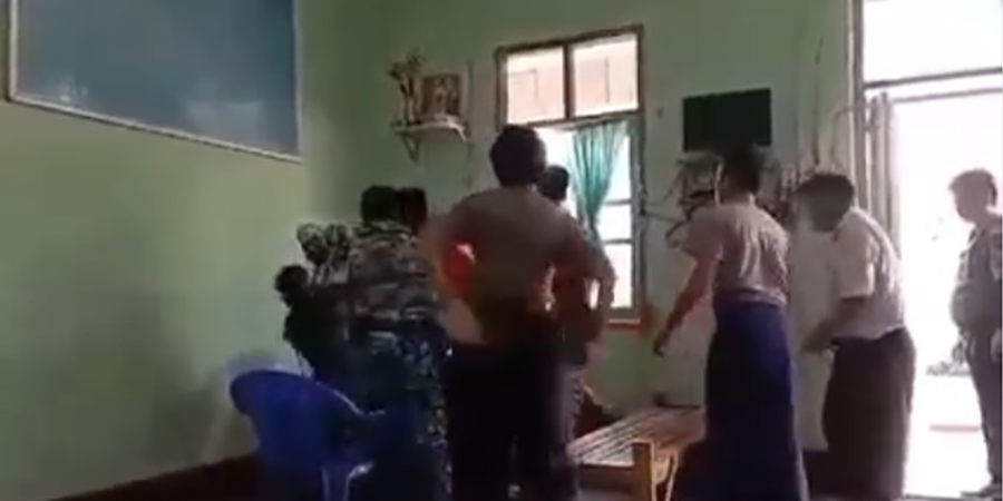 မကွေးမြို့ အမှတ် ၂ ရဲစခန်းတွင် စခန်းမှူးကို စစ်ကောင်စီတပ်သားက ထိုးကြိတ်