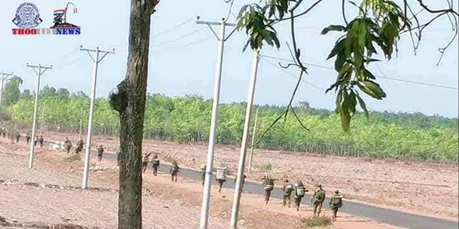 ကျိုက်ထိုမြို့နယ်ကို   စစ်ကောင်စီတပ်များ အင်အားအလုံးအရင်းဖြင့် ဝင်ရောက်လာ
