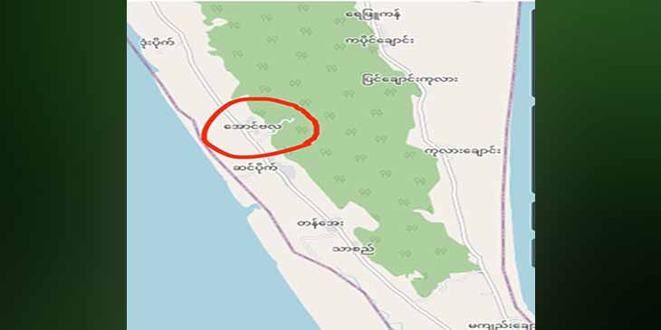 ရသေ့တောင်မြို့နယ် အောင်ဗလရွာကို စစ်ကောင်စီတပ်က ဝင်ရောက်စစ်ဆေး