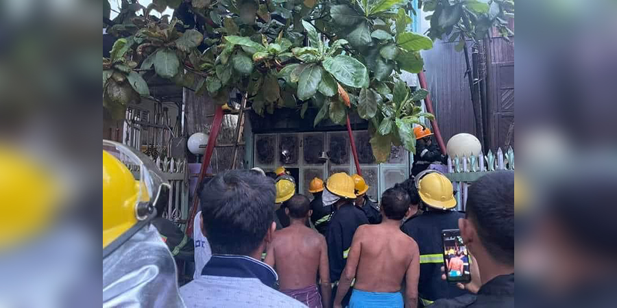 အောင်မြေသာစံမြို့နယ်၌ မီးလောင်မှုဖြစ်ပွားပြီး အမျိုးသမီး ၁ ဦး မီးခိုးမွှန် သေဆုံး