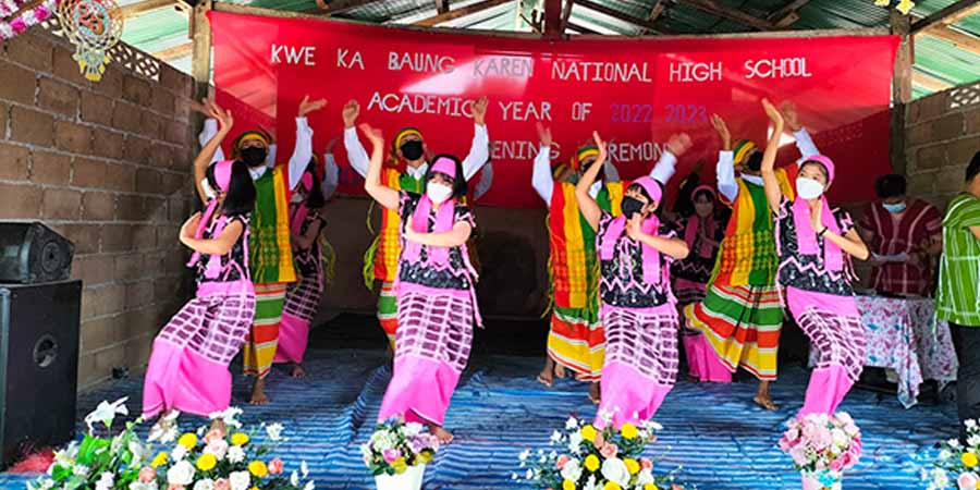မဲဆောက်မြို့ရှိ ခွဲကဘောင် ကရင်အမျိုးသားအထက်တန်းကျောင်း ပြန်ဖွင့် (ဓာတ်ပုံ)