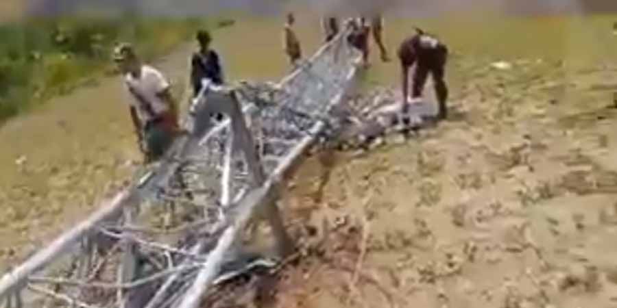 အင်တာနက်နှင့် ဖုန်းလိုင်းများပြန်မဖွင့်ပေးသဖြင့်   MPT တာဝါတိုင်ကို  ထီးလင်း PDF ဖြိုချ