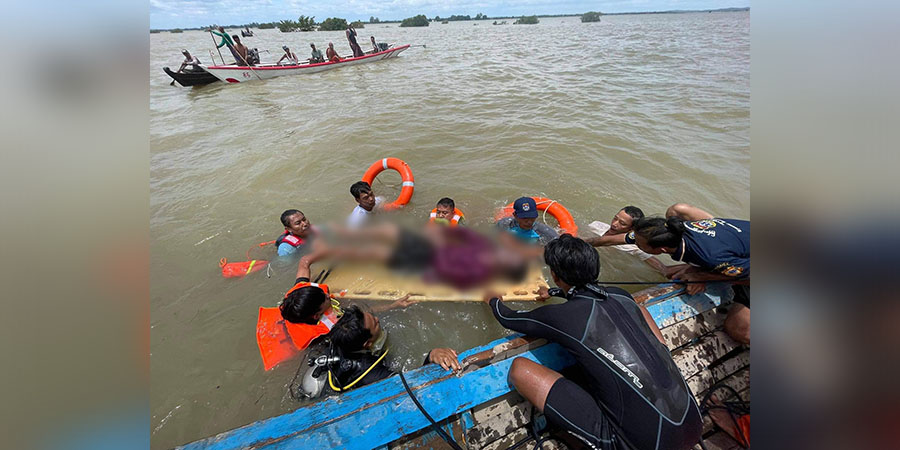 မတ္တရာမြို့နယ် စကျင်ကျေးရွာအနီး စက်လှေတစီး နစ်မြုပ်ပြီး လူ ၁ ဦးသေဆုံး