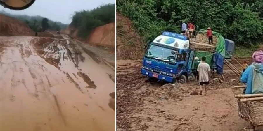 လွယ်ဂျယ်-ဗန်းမော်လမ်းပိုင်းတွင် လမ်းနှင့်တံတားများပျက်စီးပြီး ခရီးသွားလာမှုပြတ်တောက်
