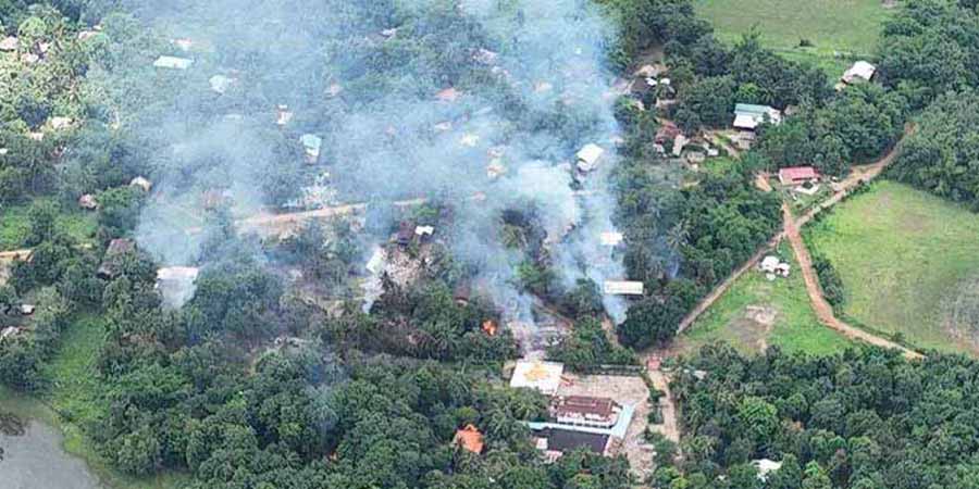 ထုံးဘိုလေးကျေးရွာကို စစ်ကောင်စီတပ်က မီးရှို့ဖျက်ဆီး၊ ပြည်သူ့ပိုင်ပစ္စည်းများကို သယ်ဆောင်