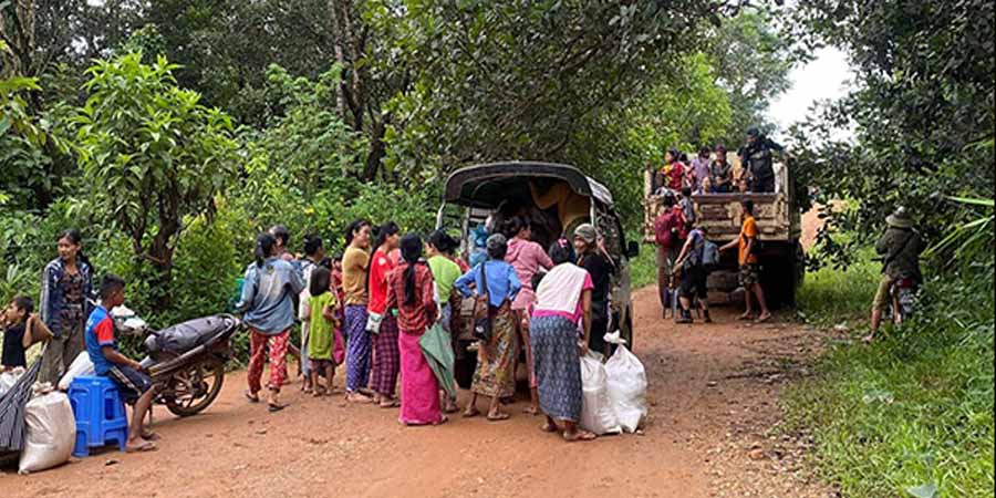 စစ်ကောင်စီတပ် စစ်ကြောင်းထိုးဝင်လာသဖြင့် တောင်ပျောက်တိုက်နယ် ပြည်သူ ၅၀၀၀ ခန့် ဘေးလွတ်ရာတိမ်းရှောင်