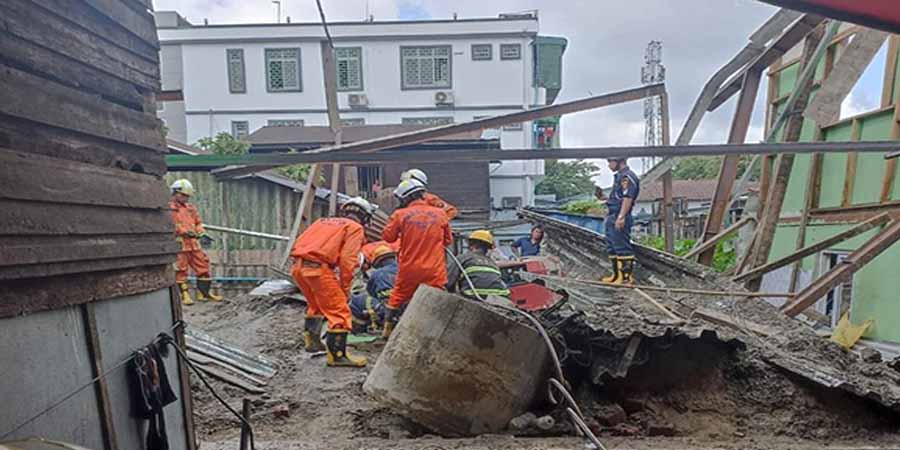 ရွှေပြည်သာတွင် ဆောက်လက်စ အဆောက်အဦပြိုကျပြီး ၇ ဦး ဒဏ်ရာရ
