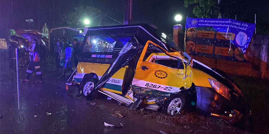 ထိုင်းတွင် မီနီဘတ်စ်နှင့် နောက်တွဲထရပ်ကားတိုက်မိ၊ မြန်မာရွှေ့ပြောင်းလုပ်သား ၁ ဦးသေဆုံး