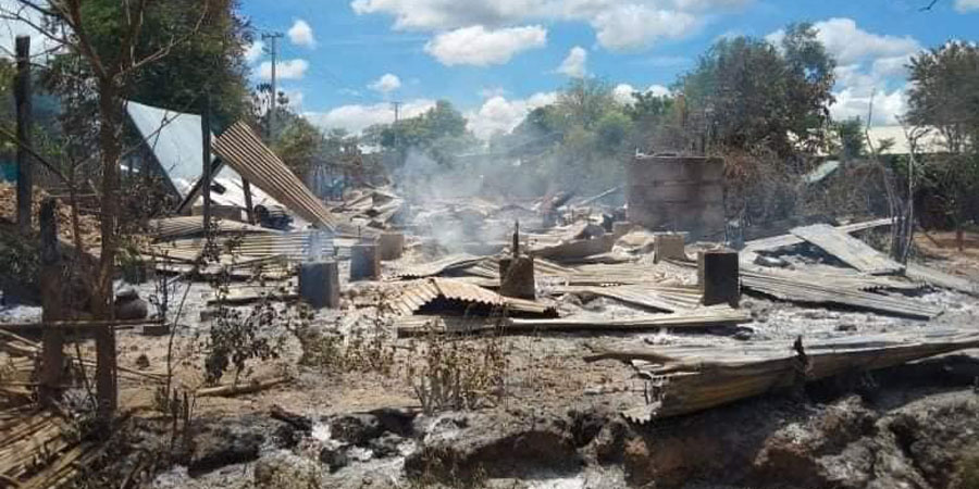 မြိုင်မြို့နယ် ဌေးအောင်ကျေးရွာကို စစ်တပ်က မီးရှို့ဖျက်ဆီး၊ အိမ်ခြေ ၁၀၀ ခန့် ဆုံးရှုံး