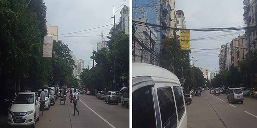 ရန်ကုန်တွင် လုယက်မှု များပြားလာသဖြင့် သတိပေးစာများ ချိတ်ဆွဲ