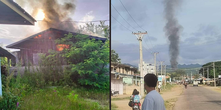 မိုးဗြဲမြို့တွင် တိုက်ပွဲပြင်းထန်နေ၊ အရပ်သား ၁ ဦး ဒဏ်ရာရ