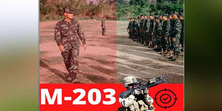 တိုက်ပွဲဝင် နဂါးနီစစ်ကြောင်းတပ်ခွဲ ၃ အတွက် ဗုံးပစ်လောင်ချာ M-203 ကမ်ပိန်းတွင် ပါဝင်နိုင်