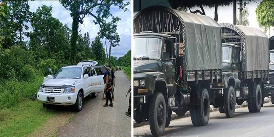 ကလေး-တမူးလမ်းတွင် စစ်ကောင်စီတပ်ဖွဲ့ယာဥ်တန်း ၃ ကြိမ် မိုင်းဆွဲတိုက်ခိုက်ခံရ