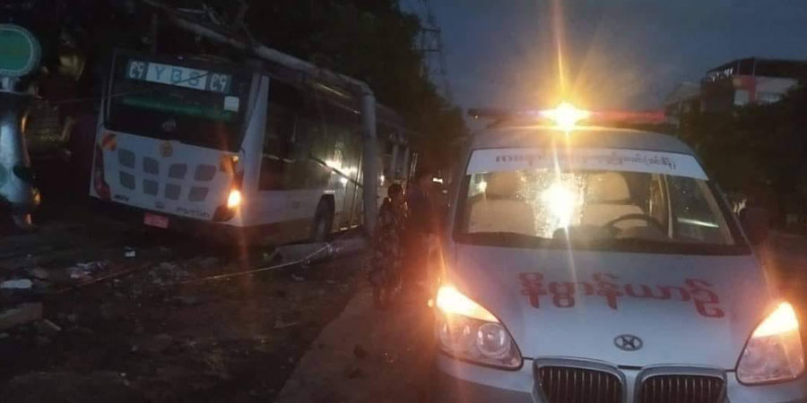 YBS 94 ယာဉ်အား အမျိုးသားတဦး ခိုးယူမောင်းပြေးရာမှ ယာဉ်တိုက်မှုဖြစ်ပြီး နှစ်ဦးသေ၊ သုံးဦး ဒဏ်ရာရ