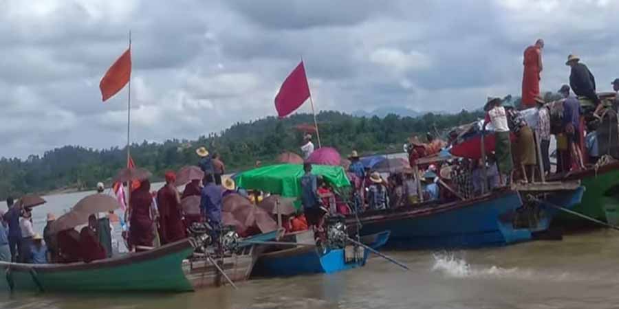 ရွှေကူမြို့တွင် ရွှေတူးဖော်မှုမလုပ်ရန် သံဃာတော်များဦးဆောင်ပြီး ဆန္ဒဖော်ထုတ်