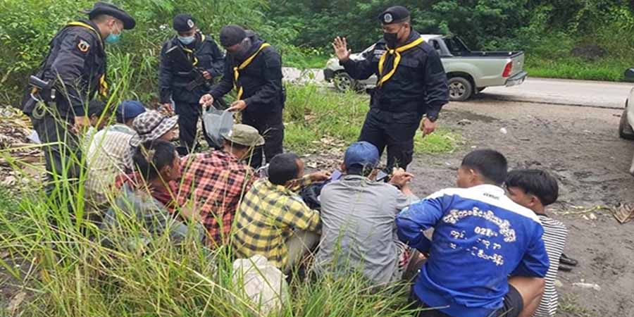 ထိုင်း-မြန်မာနယ်စပ်တွင် တရားမဝင် ရွှေ့ပြောင်းမြန်မာအလုပ်သမား ၉ ဦး ဖမ်းခံရ