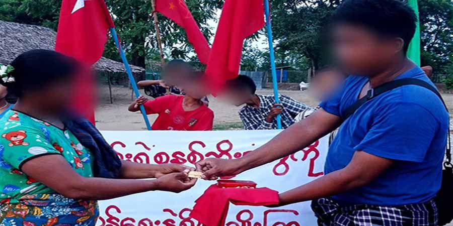 မြိုင်ဒေသခံများ တော်လှန်ရေးအတွက် လက်ဝတ်ရတနာများ လှူဒါန်း
