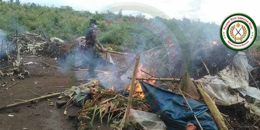နမ့်ခမ်းမြို့ရှိ မူးယစ်ဆေးရောင်းဝယ်သုံးစွဲသည့်နေရာကို  TNLA က ရှင်းလင်း