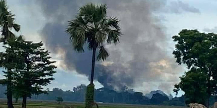ဒီပဲယင်းမြို့နယ် မူးကမ်းကြီးနှင့် ဆူးတပ်ကျေးရွာများကို စစ်တပ်က ဒုတိယအကြိမ်မီးရှို့