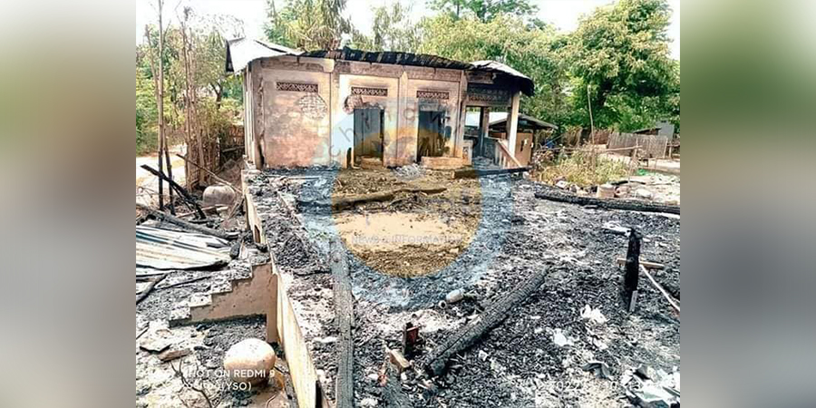 ရေလယ်ကျွန်းဒေသ ငတယော်ရွာကို စစ်တပ်က မီးရှို့ဖျက်ဆီး