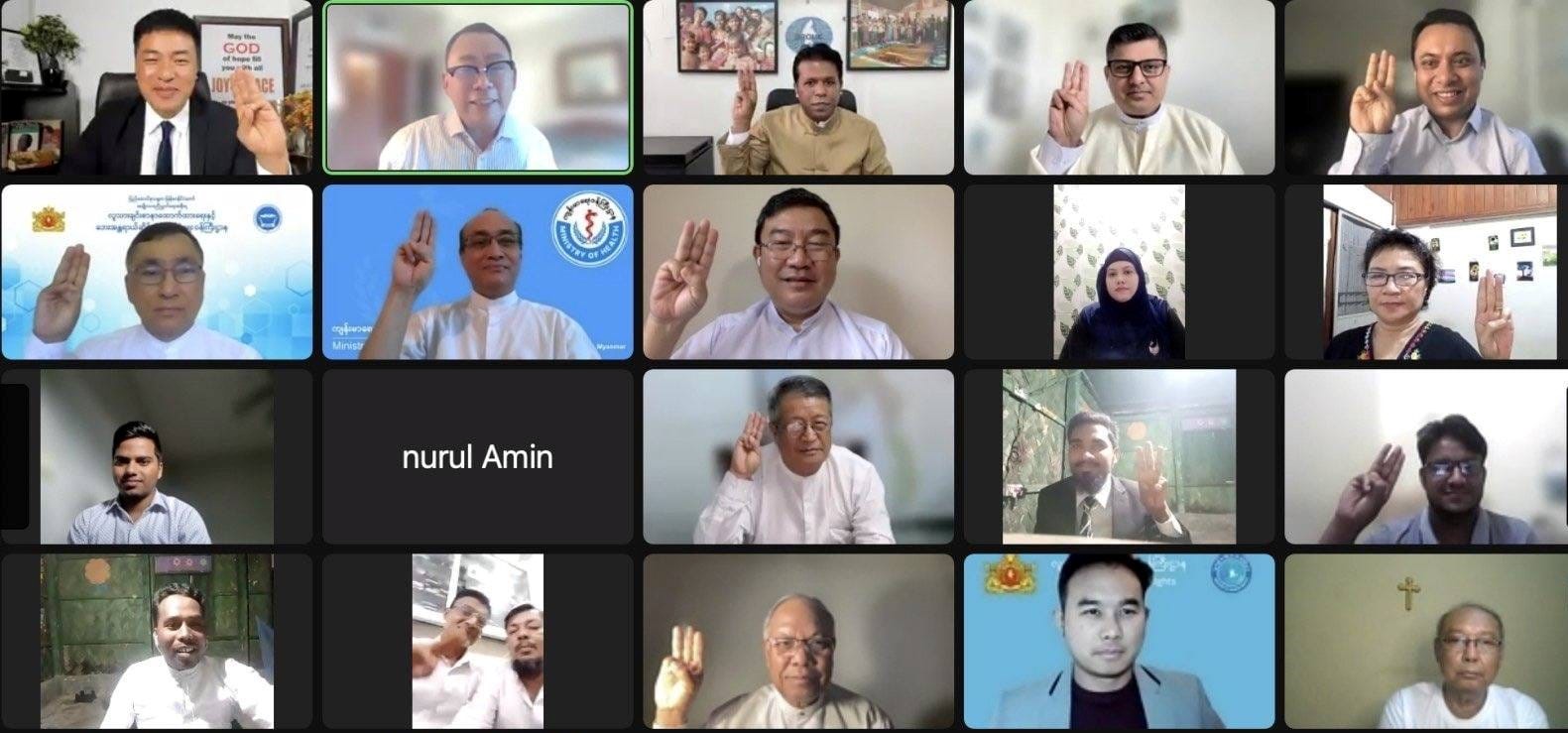 NUG အစိုးရနှင့် ဘင်္ဂလားဒေ့ရှ်ရောက် ရိုဟင်ဂျာများ အွန်လိုင်းက တွေ့ဆုံ