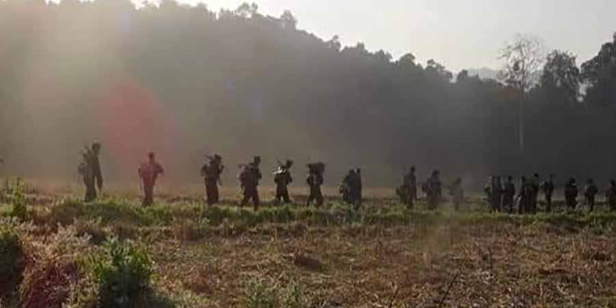 မြောက်ဦး ထမ္မရာဇ်ကျေးရွာကို  စစ်ကောင်စီတပ် စစ်ကြောင်းဝင်လာသဖြင့် ရွာသားများ ထွက်ပြေး
