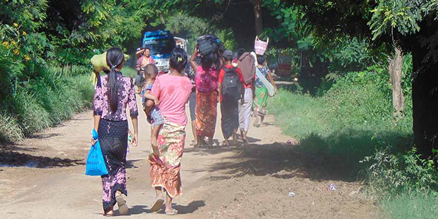 မင်းကင်းတွင် စစ်ကောင်စီတပ်ဖွဲ့က စစ်ရှောင်ပြည်သူများကို ဖမ်းဆီး