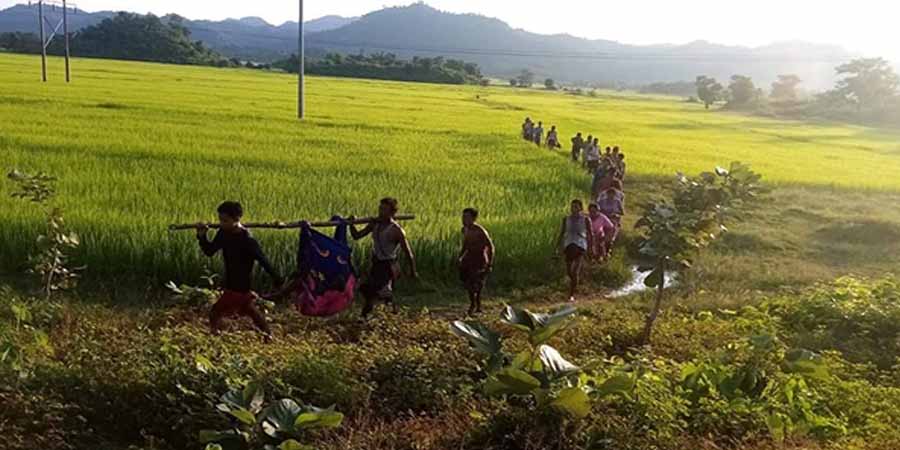 ကျောက်တော်မြို့နယ်၌ မိုင်းနင်းမိသဖြင့် ဒေသခံတဦး အပြင်းအထန်ဒဏ်ရာရ