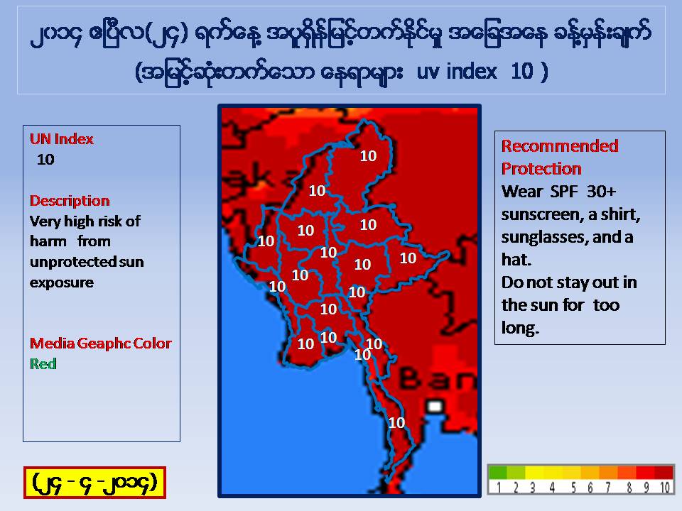 ဧၿပီ ၂၄ ရက္ေန႔ မုိးေလ၀သ ခန္႔မွန္းခ်က္ (ေဒါက္တာ ထြန္းလြင္)