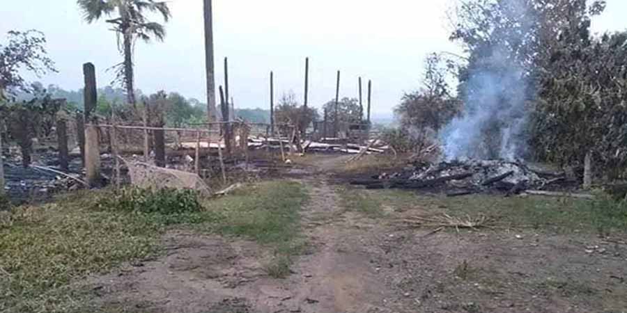 ဂန့်ဂေါနယ် မြင်းဇာကျေးရွာကို စစ်ကောင်စီတပ် မီးရှို့၊ အိမ်ခြေ ၂၀ ခန့်ဆုံးရှုံး