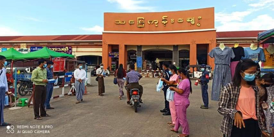ကိုဗစ်-၁၉ ရောဂါပိုးတွေ့သူများလာသဖြင့် နေပြည်တော်တွင် Mask ကမ်ပိန်းပြုလုပ်