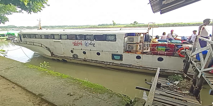 စစ်ကောင်စီက ရခိုင်ပြည်နယ်တွင်း ပြေးဆွဲနေသည့် အမြန်ရေယာဉ်ခရီးစဉ်များ ရပ်နား