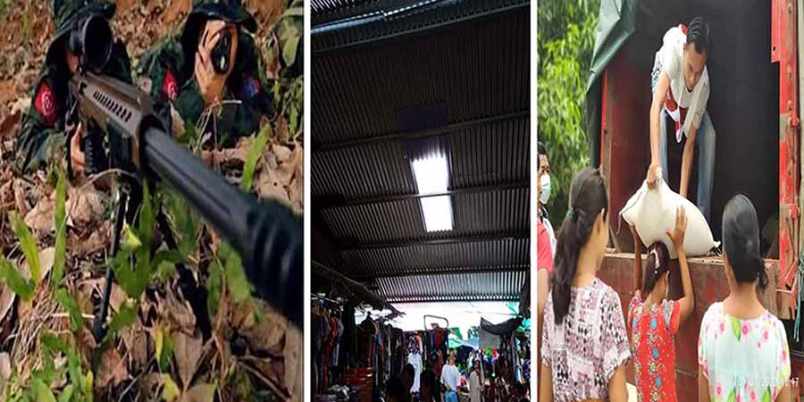 ပလက်ဝ၊ မင်းပြားနှင့်ကျောက်တော်မြို့တို့၌ ပစ်ခတ်မှုများဖြစ်၊ ဘူးသီးတောင်စစ်ရှောင်များ နေရပ် ပြန်ခိုင်း