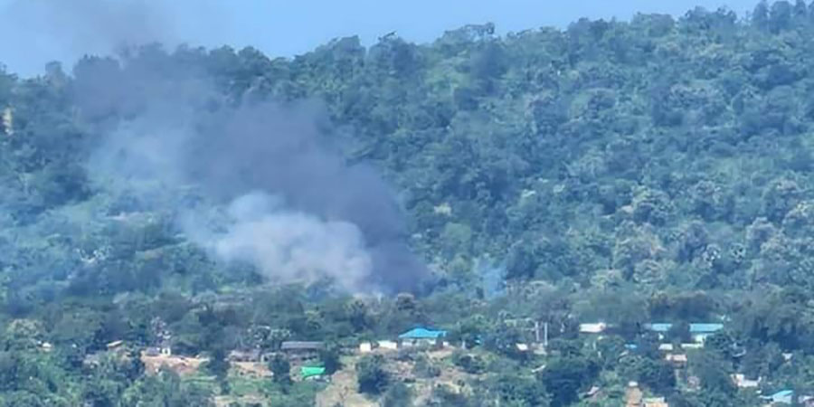 ပေါက်မြို့နယ် သရက္ကန်ရွာကို မီးရှို့ခဲ့သည့်စစ်တပ်အား PDF က ဒရုန်းဖြင့် တိုက်ခိုက်