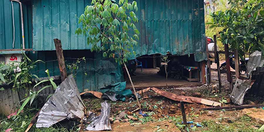 ဖားကန့် မျောက်ဖြူရွာပေါ် လက်နက်ကြီးကျ၊ နေအိမ် ၁ လုံး ပျက်စီး