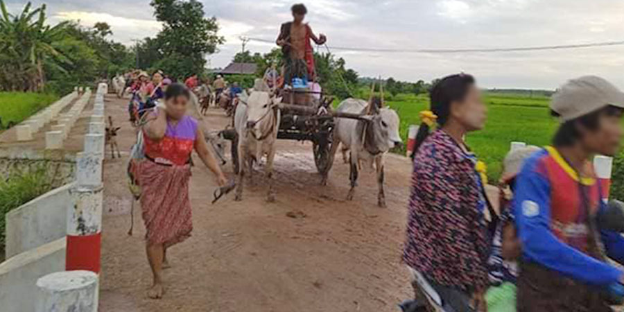ကန့်ဘလူမြို့နယ်တွင် စစ်ကောင်စီတပ် စစ်ကြောင်းထိုး၍ ပြည်သူ ၇၅၀၀ ခန့် ထွက်ပြေးနေရ
