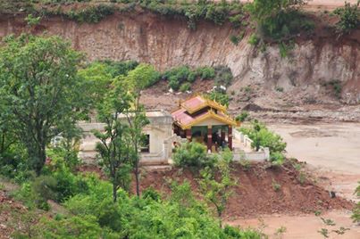 လက္ပံေတာင္းေတာင္ စီမံကိန္းရွိ လယ္တီသိမ္ကို အၿပီးၿဖိဳဖ်က္