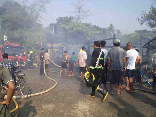 ဟသၤာတၿမိဳ႕တြင္ မီးေလာင္၊ အမ်ဳိးသမီးတဦး ဒဏ္ရာရ