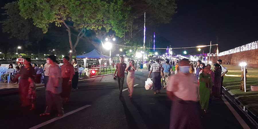 နန်းမြို့ရိုးဘေး သီတင်းကျွတ်ပွဲတော် လုံခြုံရေး တင်းကြပ် (ဓာတ်ပုံ)