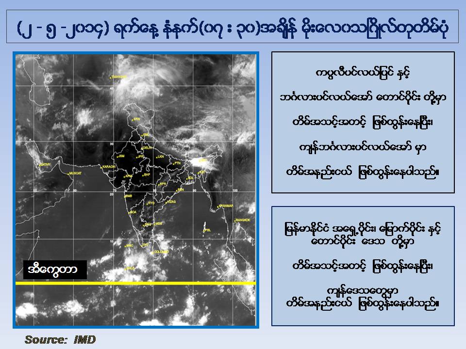 ဒီႏွစ္ မိုးရာသီမွာ ေလဖိအားနည္းရပ္၀န္း ၇ ႀကိမ္ျဖစ္ႏိုင္ -ေမးျမန္းခ်က္