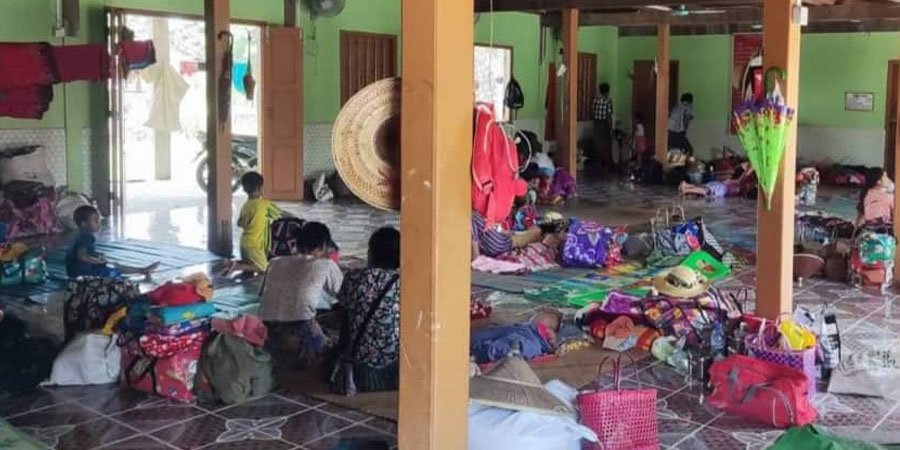 ရွှေကူတွင် စစ်တပ်က စစ်ကြောင်းထိုးသဖြင့် ပြည်သူ ၅၀၀ ကျော် စစ်ဘေးရှောင်နေရ