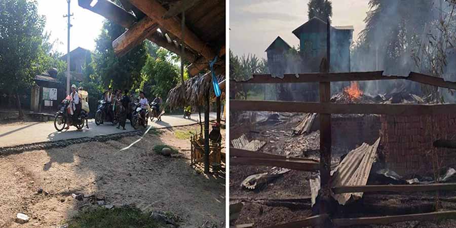 စစ်ကိုင်းတိုင်းက ကျေးရွာ ၂ ရွာကို ဗုံးကြဲ၊ စစ်ရှောင်စက်လှေ လက်နက်ကြီးဖြင့် ပစ်ခံရပြီး ၅ ဦး ပျောက်ဆုံး