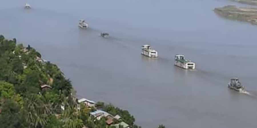 ရွှေကူမြို့နယ်တွင် စစ်ကောင်စီတပ်ဖွဲ့ရေယာဉ် နစ်မြုပ်