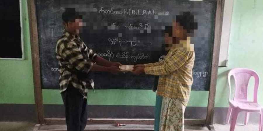 ပုလဲကျားသစ်နက် တပ်မတော်က NUG စာသင်ကျောင်းများကို ထောက်ပံ့ငွေ ပေးအပ်
