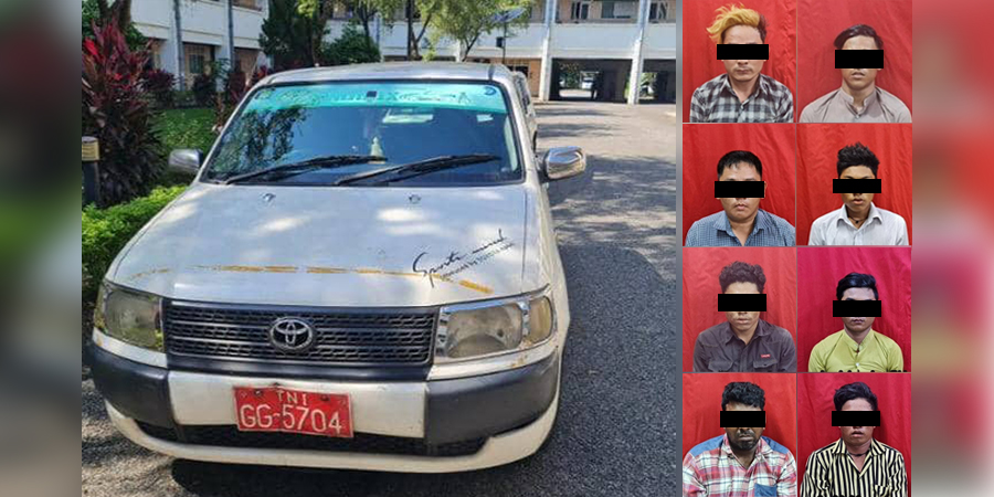 YBS ခရီးသည်များကို သံတုတ်ဖြင့်ရိုက်ပြီး လုယက်ခဲ့သူ ၈ ဦးအား ဖမ်းမိ