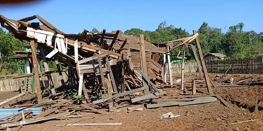 ကေအန်ယူနယ်မြေ စော်မူပလောကျေးရွာကို စစ်တပ်က လေကြောင်းမှတိုက်ခိုက်